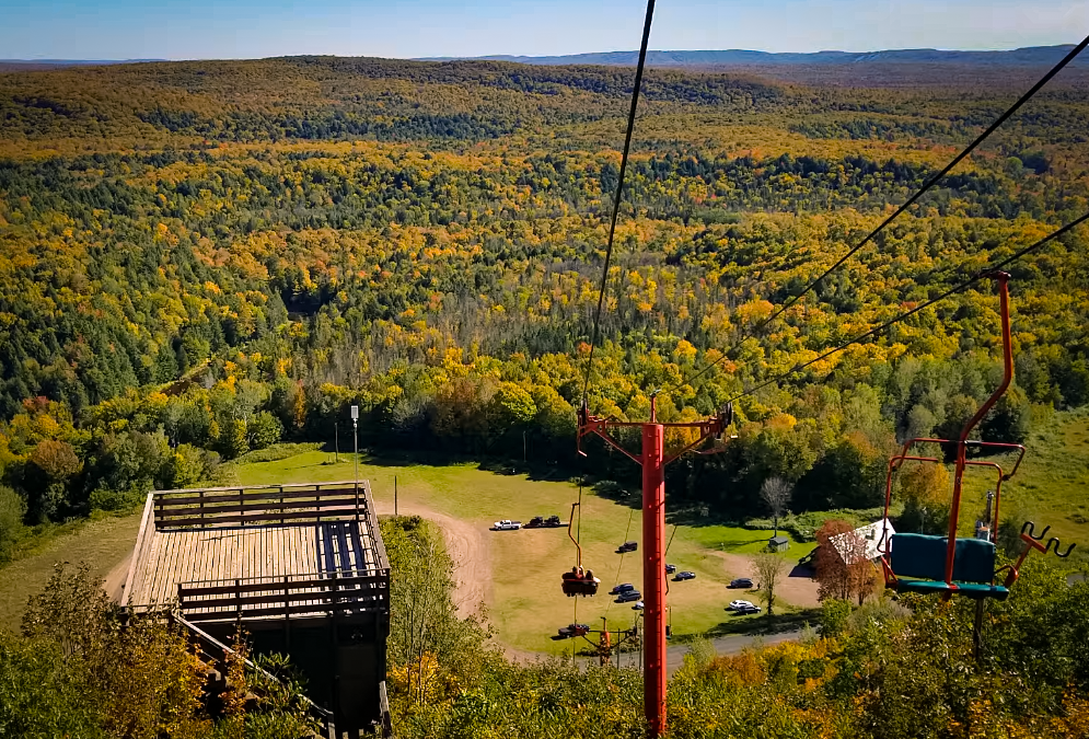 Copper Peak Chair-lift to the Bottom